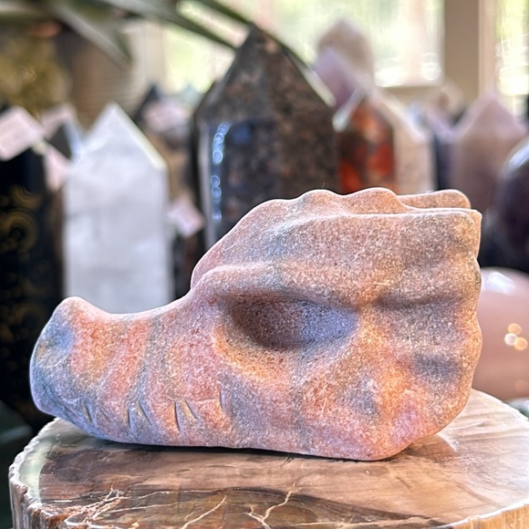 🎄SALE🎄Sunstone Crystal Dragons Head Carving? - Picture 10 of 10